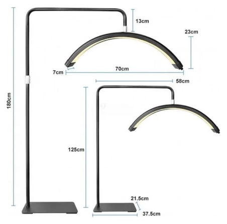 Ay Model 80 Watt Sedye Yanı Kalıcı Makyaj Dövme Işığı 28 inch | MC-4356