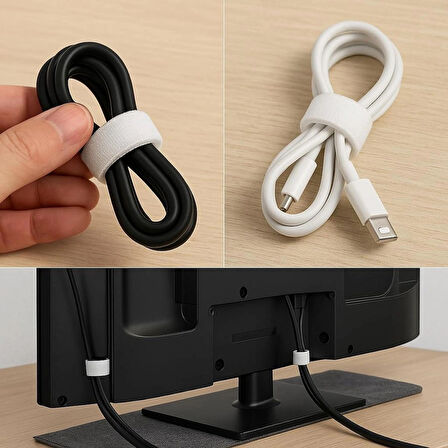 Cırt Cırt Sabitleyici Kablo Düzenleyici 5 metre x 1cm