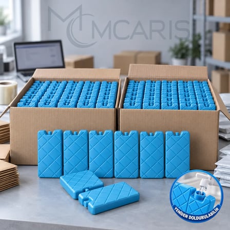 100'lü Doldurulabilir Buz Aküsü Seti - Dondurucu Buz Kasedi Ice Box Soğutucu Blok (Mavi) (Kargo Dahil)