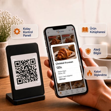 MCaris QR Menü Sistemi | Dijital Restoran Kafe Menü + Garson Çağırma