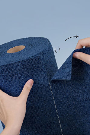 Çok Amaçlı Rulo Mikrofiber Temizlik Bezi 30x30 75 Yapraklı Lacivert
