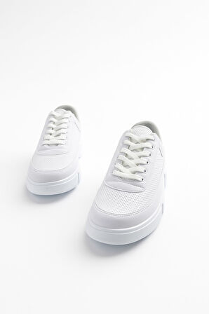 Günlük Erkek Spor Ayakkabı Bağcıklı Dikiş Detaylı Hafif Kalın Yüksek Taban Sneaker MC06