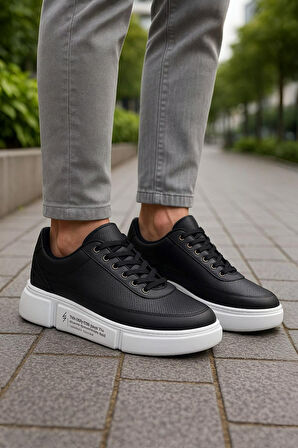 Günlük Erkek Spor Ayakkabı Bağcıklı Dikiş Detaylı Hafif Kalın Yüksek Taban Sneaker MC06