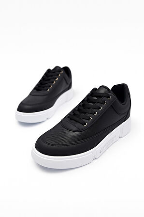 Günlük Erkek Spor Ayakkabı Bağcıklı Dikiş Detaylı Hafif Kalın Yüksek Taban Sneaker MC06