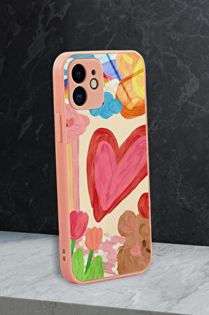 iPhone 11 Uyumlu Funny Desenli Glossy Glass Kamera Korumalı Silikonlu Telefon Kılıfı