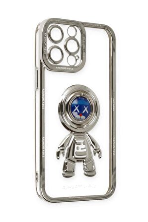 Iphone 13 Pro Uyumlu Fashion Ring Yüzüklü Telefon Kılıfı Blue Cat