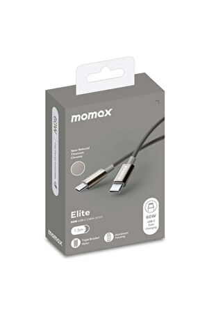 Elite 60W USB-C - USB-C Kablosu 1,5m Titanyum