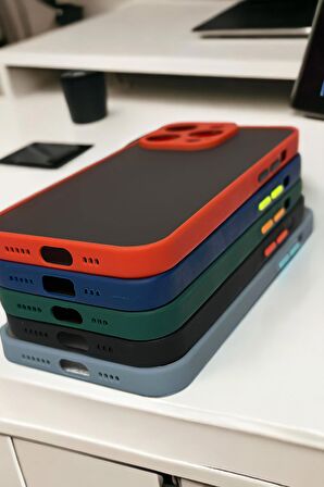 iPhone 15 Pro Uyumlu Kamera Korumalı Buzlu Şeffaf Lüx Telefon Kılıfı