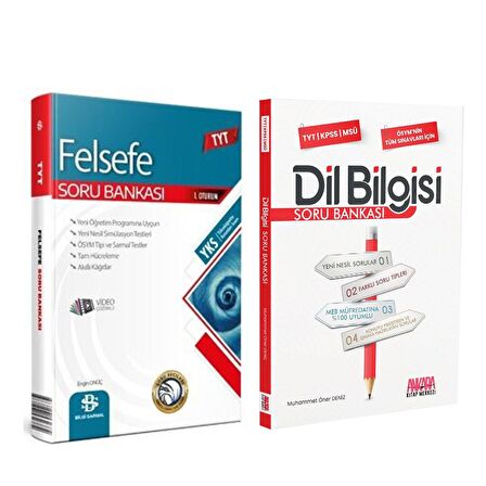 Bilgi Sarmal TYT Felsefe ve AKM Dil Bilgisi Soru Bankası Seti 2 Kitap