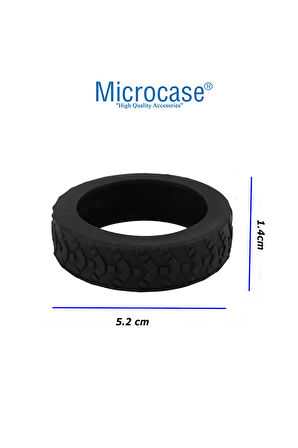 Silikon Aşınmaya Dayanıklı Ses Önleyici Bavul Tekerlek Kılıfı Tırtıklı Kalıp-AL4549 8 Adet Siyah