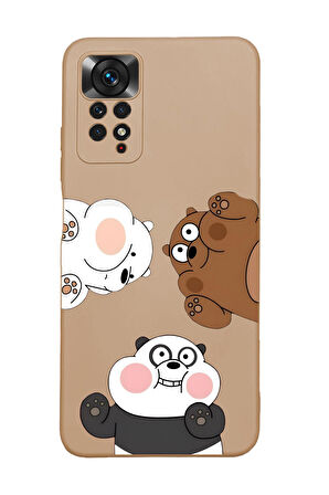 Xiaomi Redmi Note 11 Uyumlu Uyumlu Cute Animals Desenli Premium Silikonlu Lansman Telefon Kılıfı