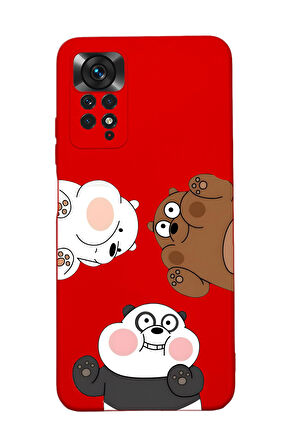 Xiaomi Redmi Note 11 Uyumlu Uyumlu Cute Animals Desenli Premium Silikonlu Lansman Telefon Kılıfı
