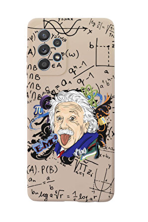 Samsung A72 Einstein In Formula Desenli Premium Silikonlu Telefon Kılıfı