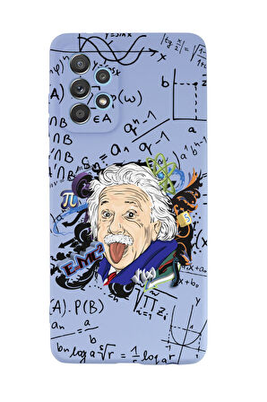 Samsung A72 Einstein In Formula Desenli Premium Silikonlu Telefon Kılıfı