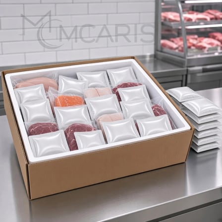 20'li Buz Jeli Soğutucu Paket Seti - Soft Ice Pack Jel Buz Torbası (Gümüş Beyaz) (Kargo Dahil)