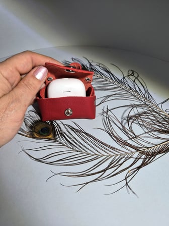 Gogo Mini Çanta Charm Hakiki Deri Kırmızı