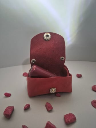 Gogo Mini Çanta Charm Hakiki Deri Gülkurusu 6.5x4x4 cm