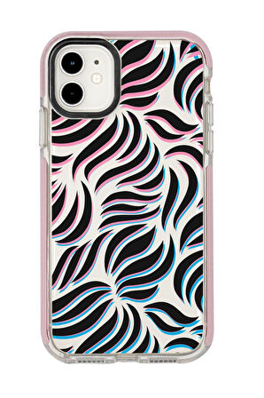 iPhone 12 Uyumlu Color Wave Desenli Candy Bumper Silikonlu Telefon Kılıfı