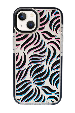 iPhone 13 Uyumlu Color Wave Desenli Candy Bumper Silikonlu Telefon Kılıfı