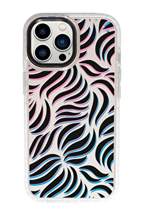 iPhone 13 Pro Uyumlu Color Wave Desenli Candy Bumper Silikonlu Telefon Kılıfı