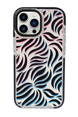 iPhone 13 Pro Uyumlu Color Wave Desenli Candy Bumper Silikonlu Telefon Kılıfı