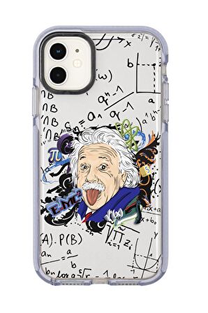 iPhone 12 Einstein In Formula Desenli Candy Bumper Silikonlu Telefon Kılıfı