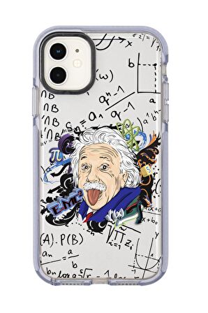 iPhone 11 Einstein In Formula Desenli Candy Bumper Silikonlu Telefon Kılıfı