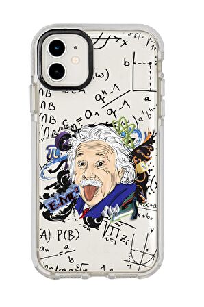 iPhone 12 Mini Einstein In Formula Desenli Candy Bumper Silikonlu Telefon Kılıfı