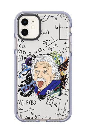 iPhone 12 Mini Einstein In Formula Desenli Candy Bumper Silikonlu Telefon Kılıfı