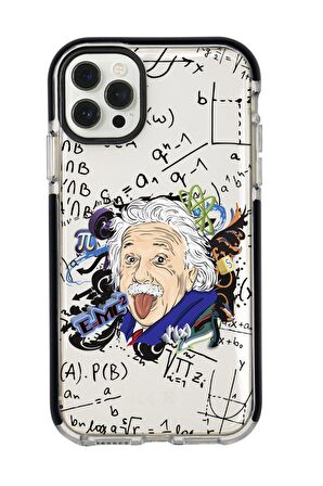 iPhone 12 Pro Max Einstein In Formula Desenli Candy Bumper Silikonlu Telefon Kılıfı