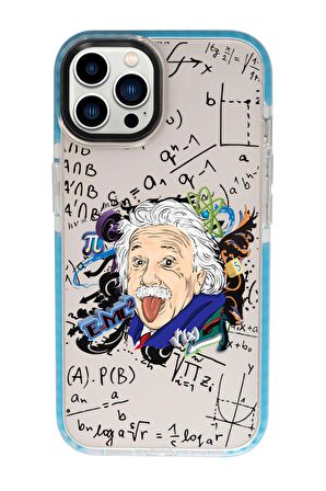 iPhone 13 Pro Max Einstein In Formula Desenli Candy Bumper Silikonlu Telefon Kılıfı