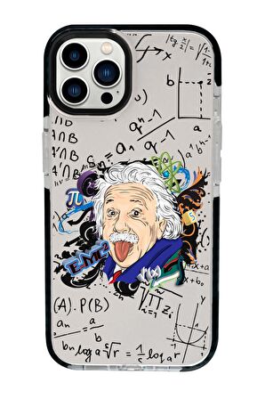 iPhone 13 Pro Max Einstein In Formula Desenli Candy Bumper Silikonlu Telefon Kılıfı