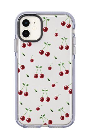 iPhone 12 Uyumlu Kiraz Candy Bumper Silikonlu Telefon Kılıfı