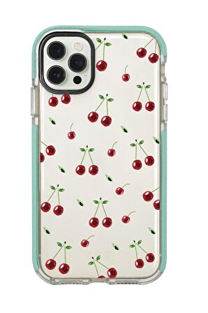 iPhone 12 Pro Uyumlu Kiraz Candy Bumper Silikonlu Telefon Kılıfı