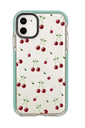 iPhone 11 Uyumlu Kiraz Candy Bumper Silikonlu Telefon Kılıfı