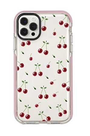 iPhone 12 Pro Max Uyumlu Kiraz Candy Bumper Silikonlu Telefon Kılıfı