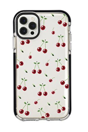 iPhone 12 Pro Max Uyumlu Kiraz Candy Bumper Silikonlu Telefon Kılıfı