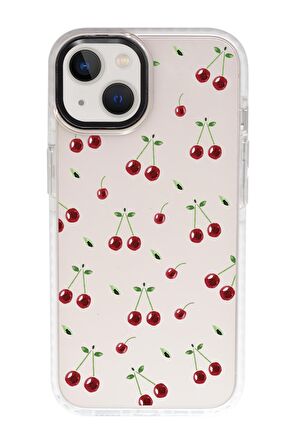 iPhone 15 Uyumlu Kiraz Candy Bumper Silikonlu Telefon Kılıfı