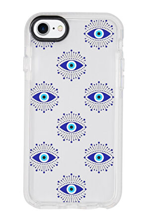 iPhone 8 Uyumlu Mystic Aura Desenli Candy Bumper Silikonlu Telefon Kılıfı