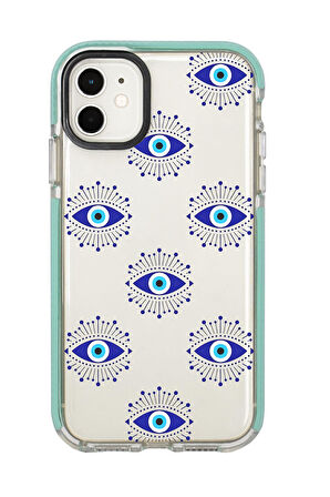 iPhone 11 Uyumlu Mystic Aura Desenli Candy Bumper Silikonlu Telefon Kılıfı