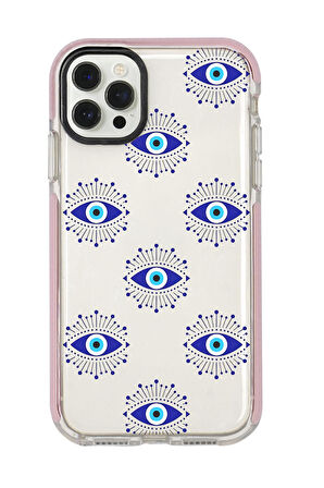 iPhone 12 Pro Max Uyumlu Mystic Aura Desenli Candy Bumper Silikonlu Telefon Kılıfı