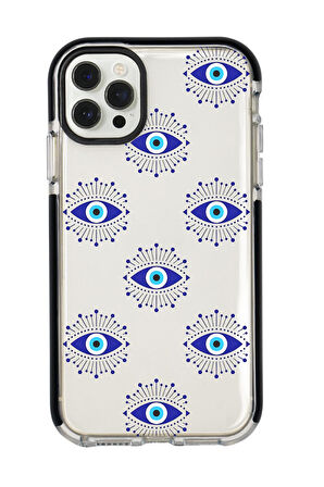 iPhone 12 Pro Max Uyumlu Mystic Aura Desenli Candy Bumper Silikonlu Telefon Kılıfı