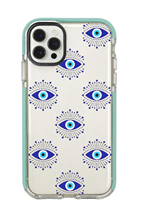 iPhone 12 Pro Max Uyumlu Mystic Aura Desenli Candy Bumper Silikonlu Telefon Kılıfı