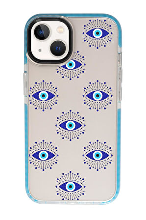iPhone 13 Uyumlu Mystic Aura Desenli Candy Bumper Silikonlu Telefon Kılıfı