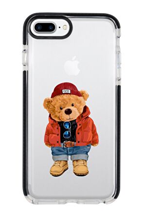 iPhone 7 Plus Teddy Bear Candy Bumper Silikonlu Telefon Kılıfı