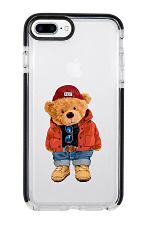 iPhone 8 Plus Teddy Bear Candy Bumper Silikonlu Telefon Kılıfı