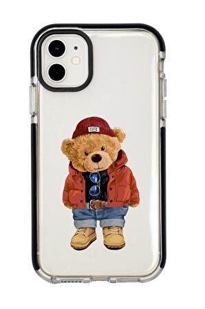 iPhone 12 Teddy Bear Candy Bumper Silikonlu Telefon Kılıfı