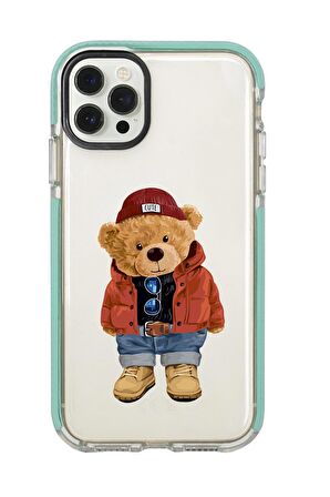 iPhone 12 Pro Max Teddy Bear Candy Bumper Silikonlu Telefon Kılıfı