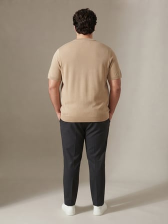 Maccali Bej Erkek Büyük Beden Triko Tişört