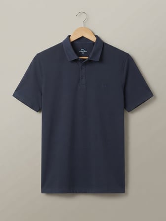 Maccali Lacivert Erkek Büyük Beden Bol Basic Polo Yaka Tişört
